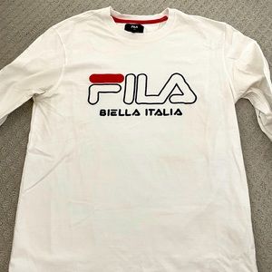 Fila x Barney’s collaboration long sleeve logo tee